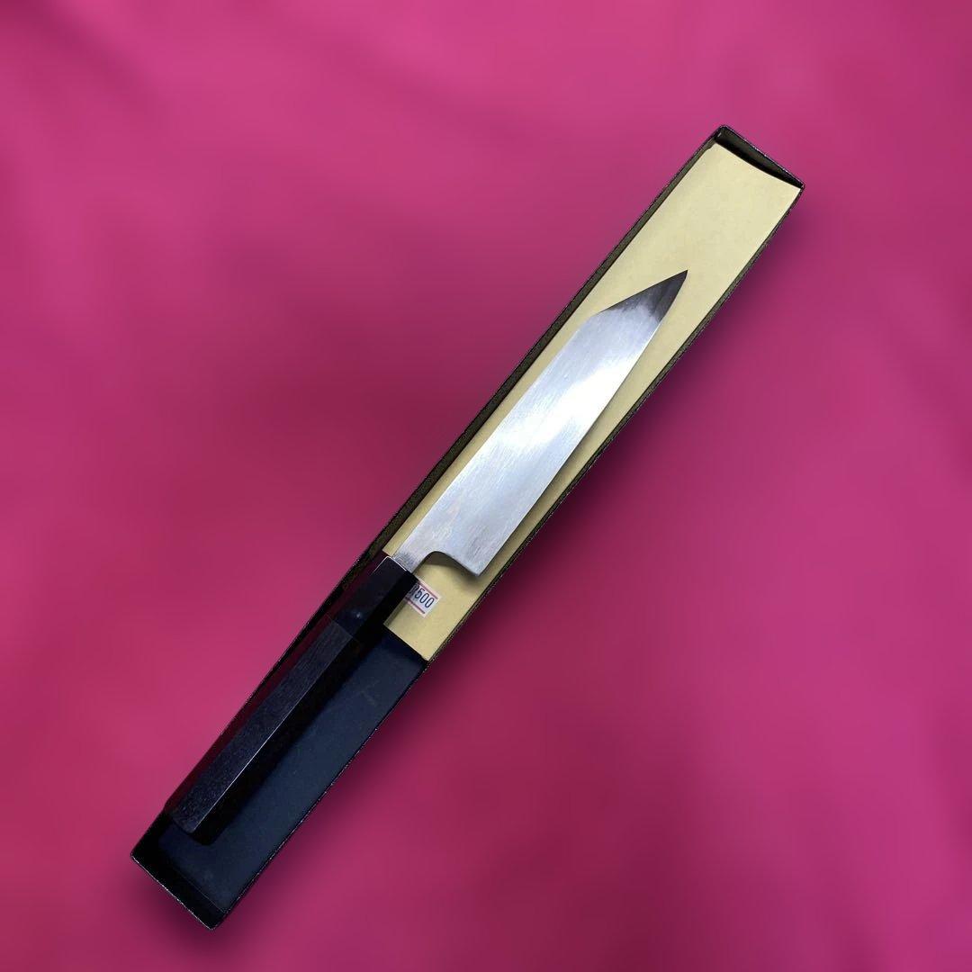 Ginsan Steel Petty Knife Double-Bevel with Ebony Octagonal Handle 150mm