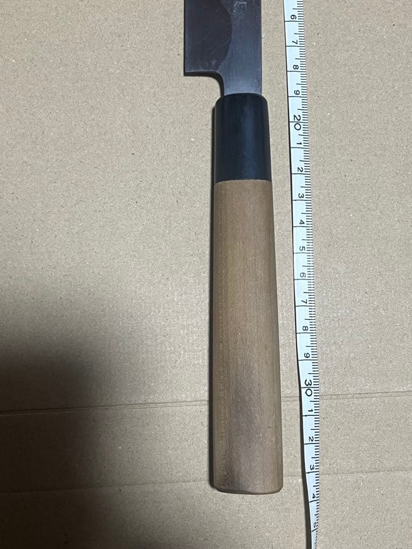 Fugu-biki Yanagiba Sashimi Knife Aoni Blue Steel 27 cm Blade with Box (purchased at Tsubaya)