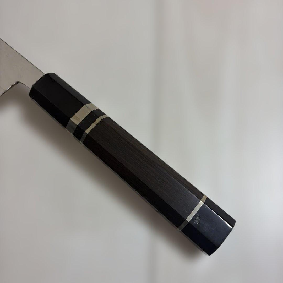 VG-10 Honyaki Kiritsuke Yanagiba Sushi Knife Mirror Polished Ebony Handle 270mm
