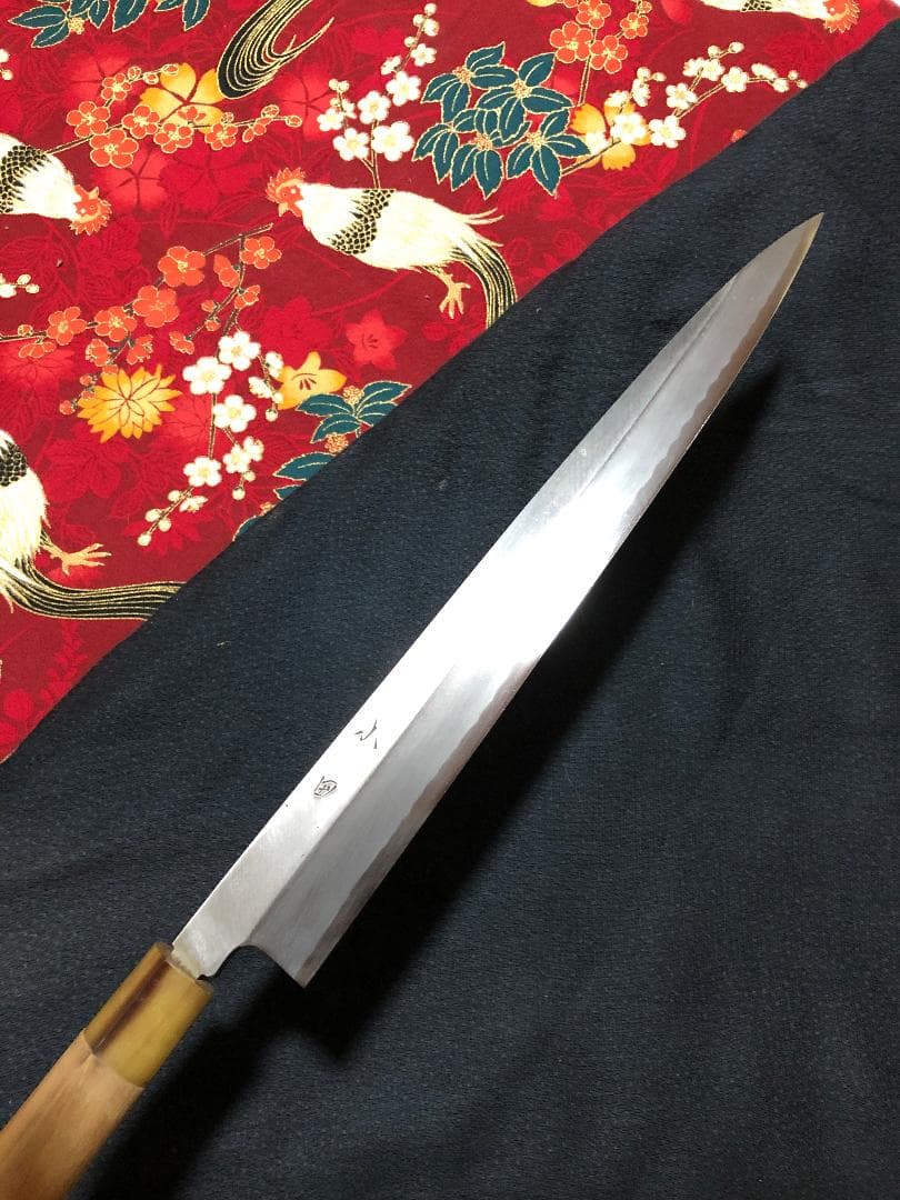 Sakai Kiku Yanagiba Sashimi Knife Aoko Blue Steel Hontanren Buffalo Horn 27cm