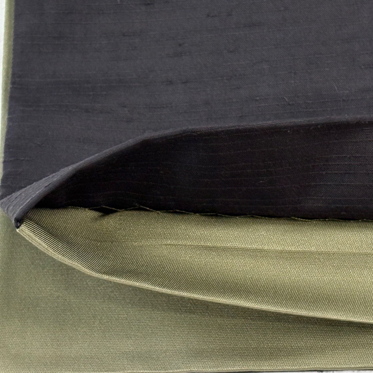 Fukuro Obi Silk Tsumugi with Embroidered Gibbon Pine and Moon in Gold Thread