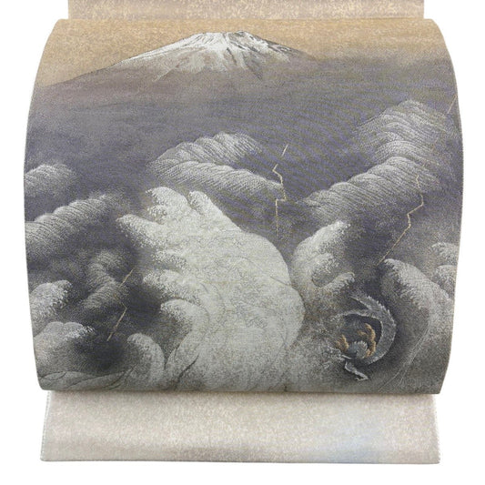 Juraku Fukuro Obi Yokoyama Taikan One Day on the Pacific Silk Gold Thread