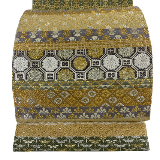 Fukuro Obi by Kondaya Genbei, Silk, Yusoku Pattern with Gold and Silver Thread