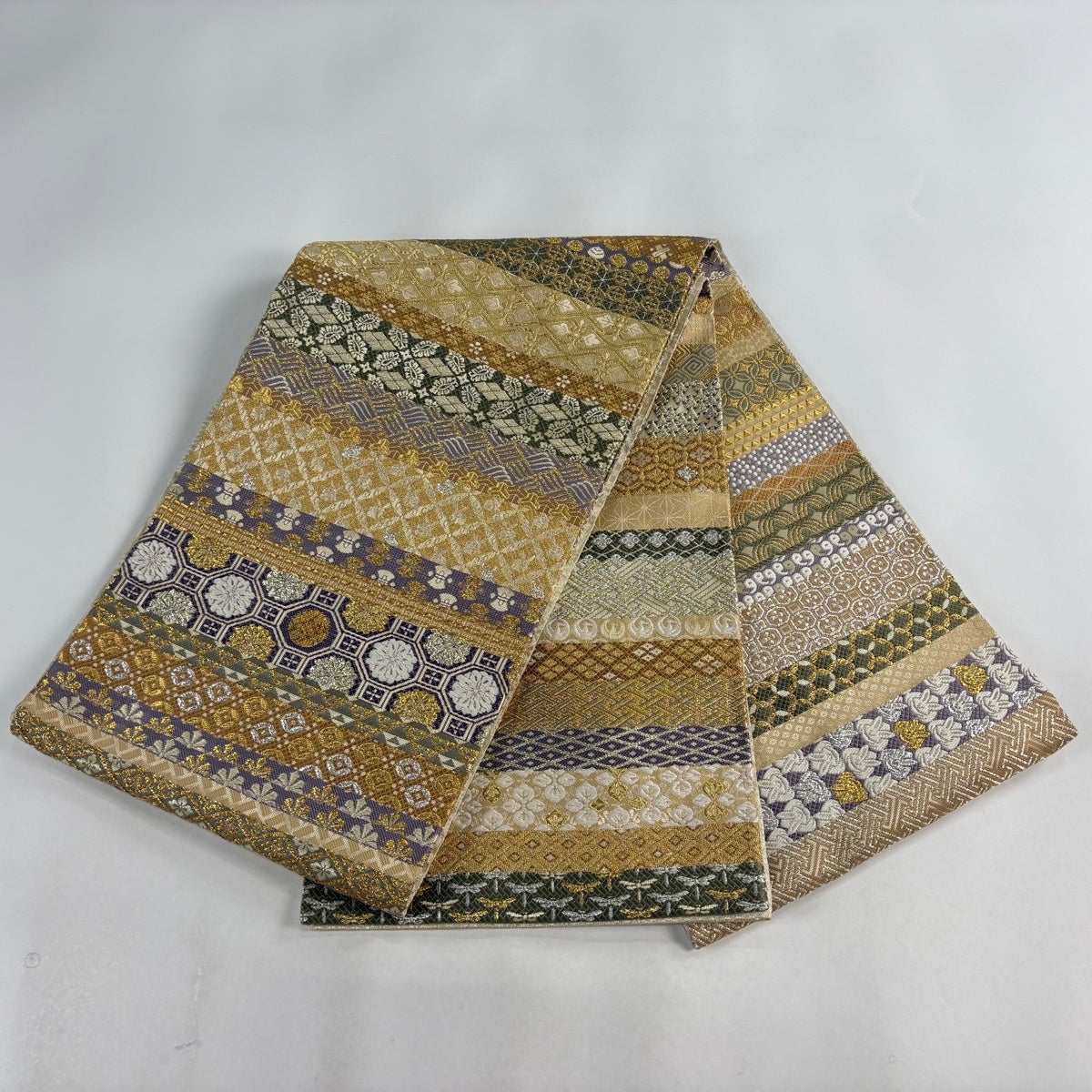 Fukuro Obi by Kondaya Genbei, Silk, Yusoku Pattern with Gold and Silver Thread