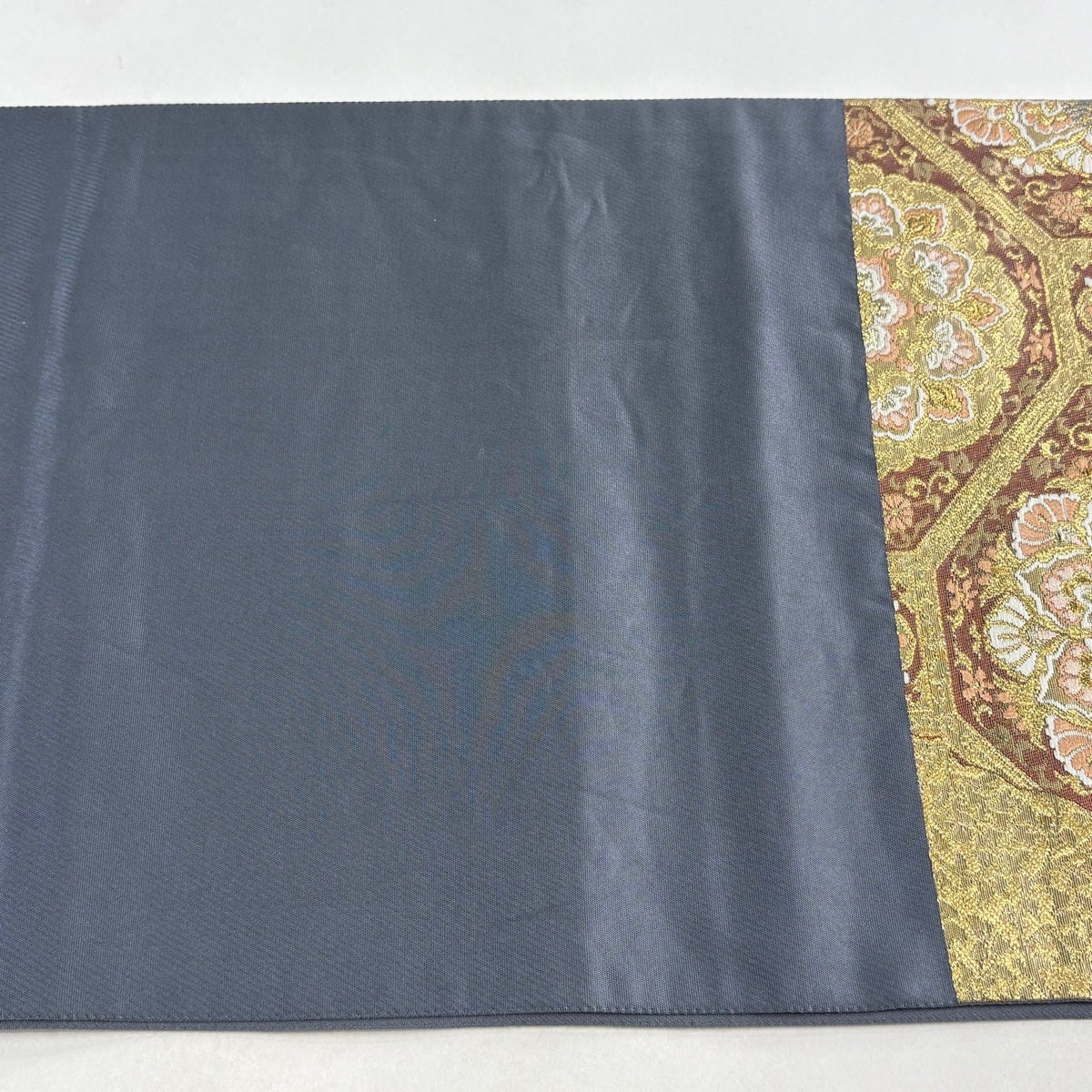 Juraku Fukuro Obi Silk Formal Shokko Floral Gold Thread with Signature