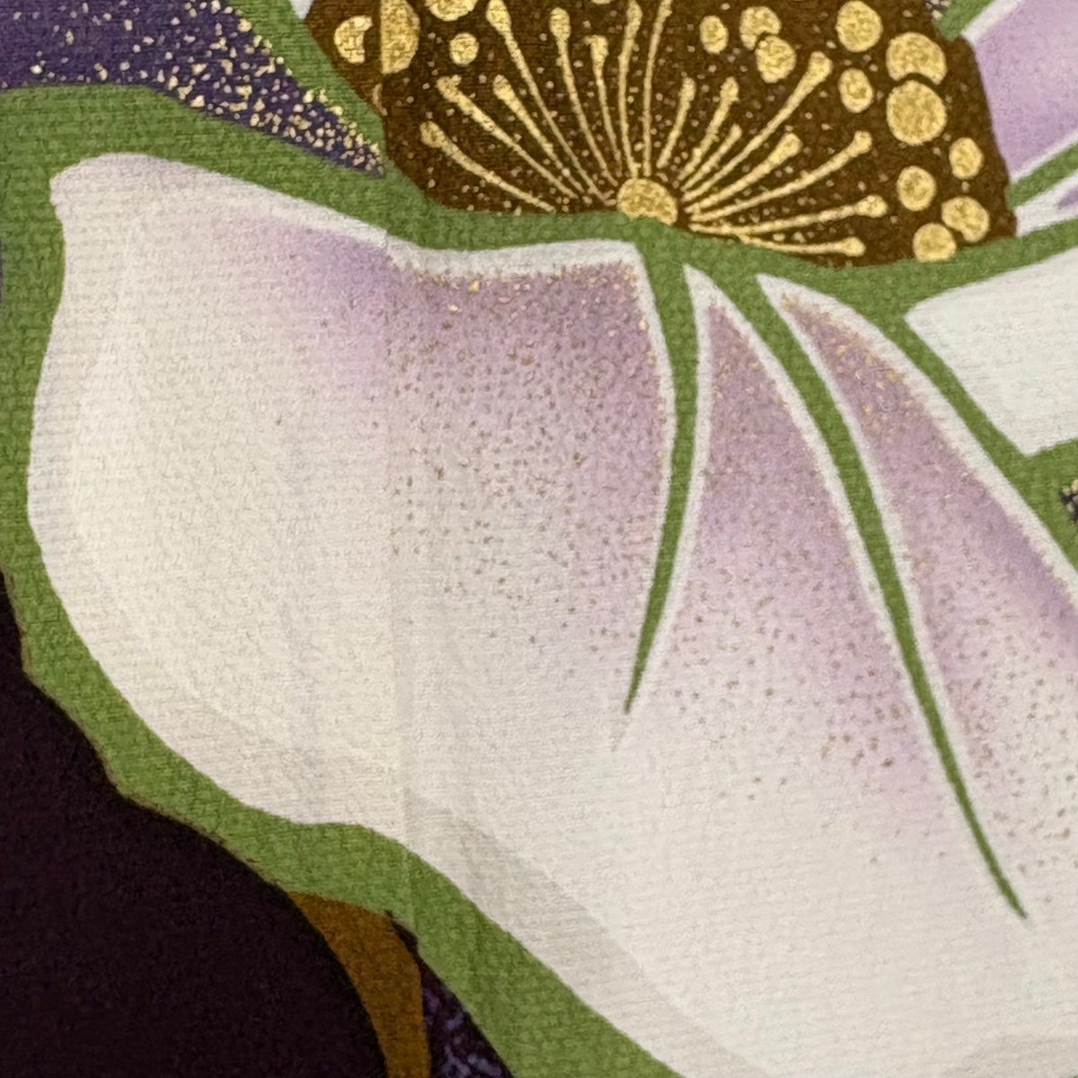 Hanae Mori Homongi Silk Kimono with Rakkan, Peony Butterfly Kinsai Design, Size L