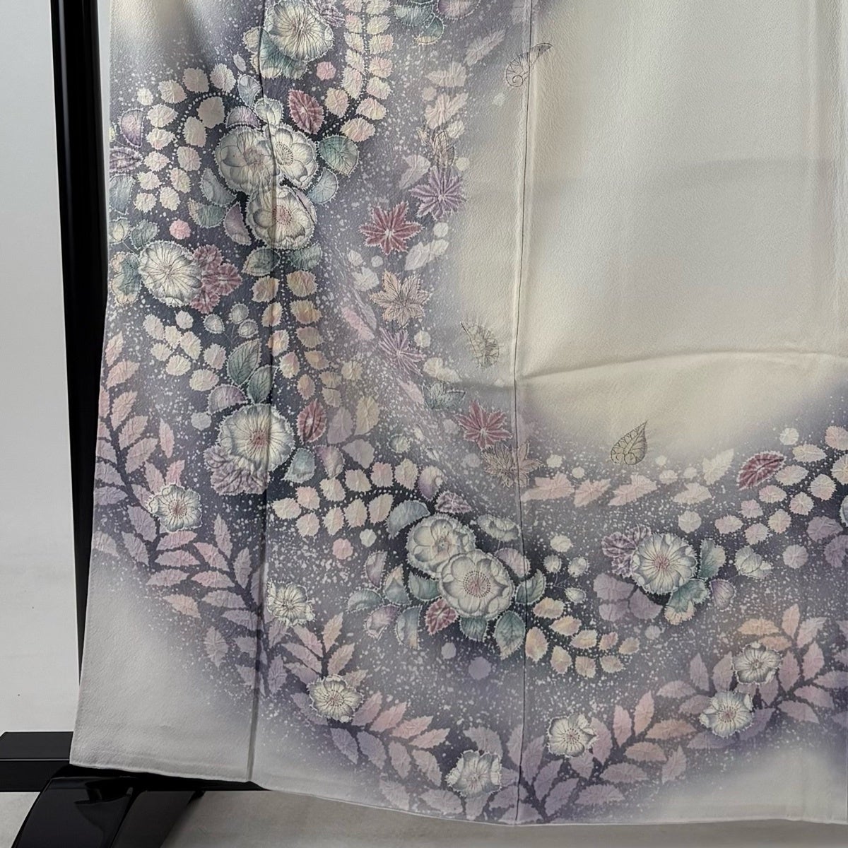Suizan Kobo Tsujigahana Homongi Silk Kimono, Awase, M, Signed with Rakkan
