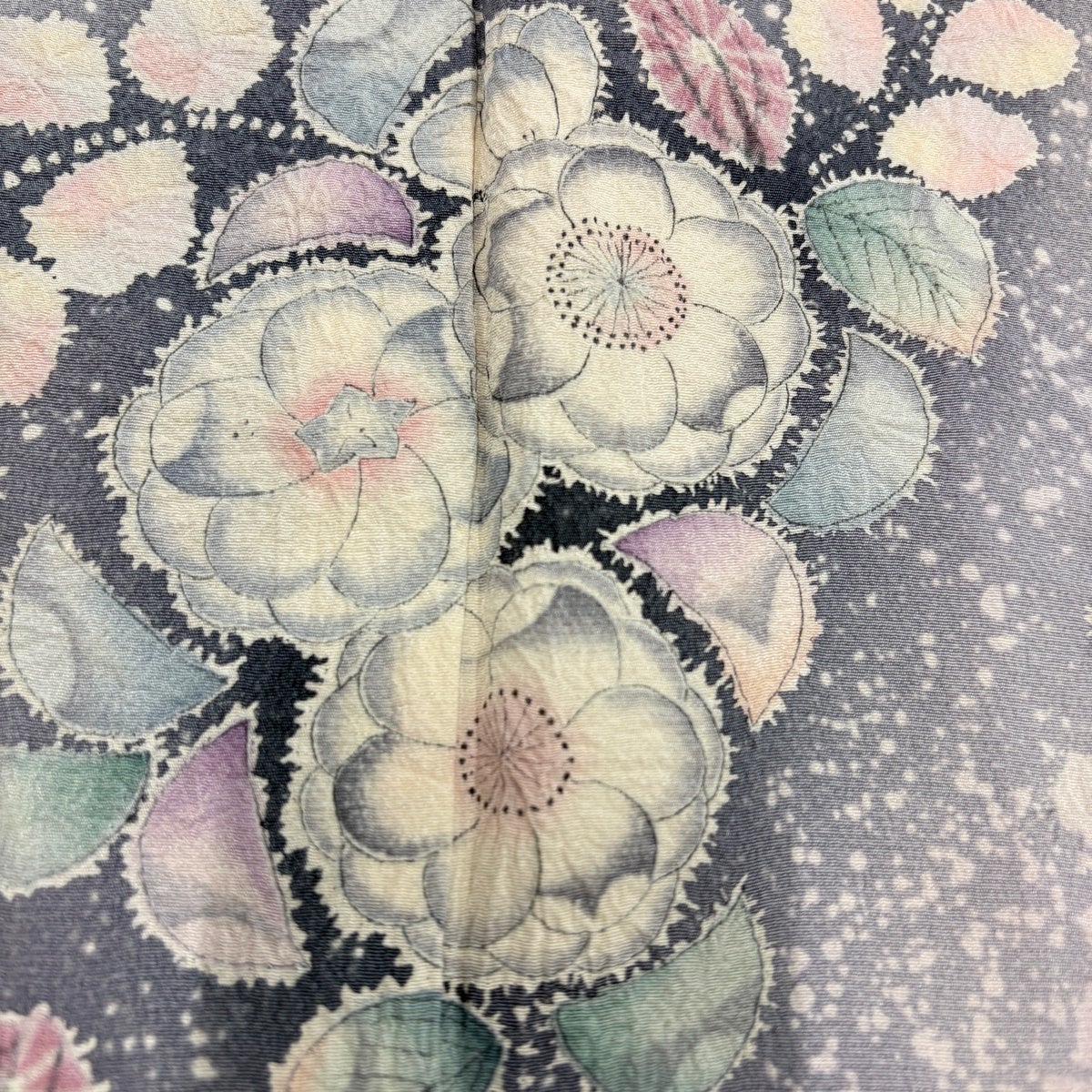Suizan Kobo Tsujigahana Homongi Silk Kimono, Awase, M, Signed with Rakkan