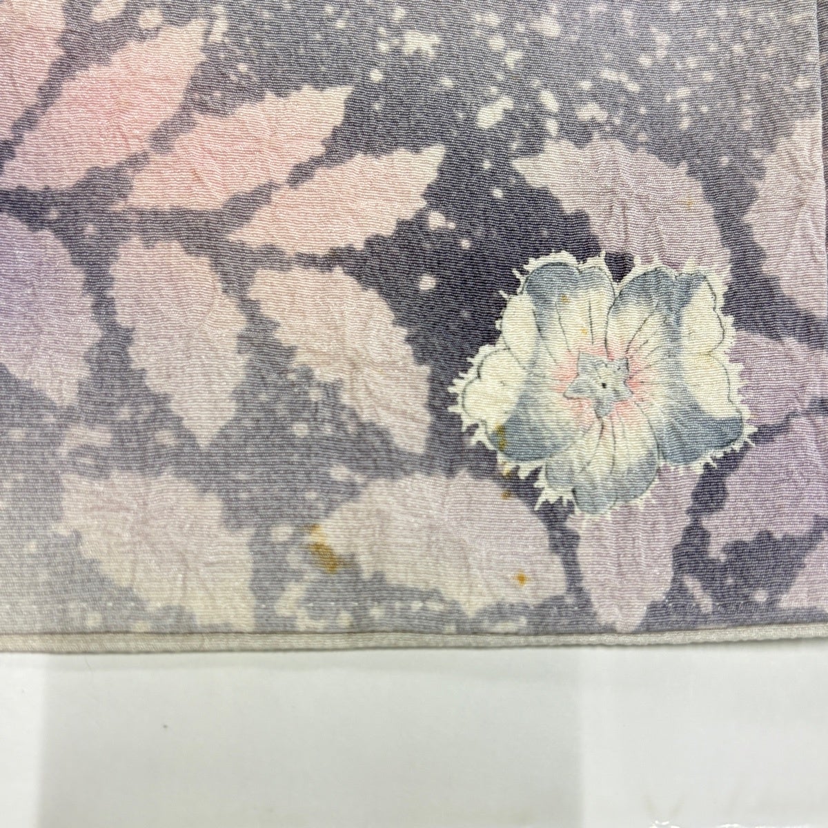 Suizan Kobo Tsujigahana Homongi Silk Kimono, Awase, M, Signed with Rakkan