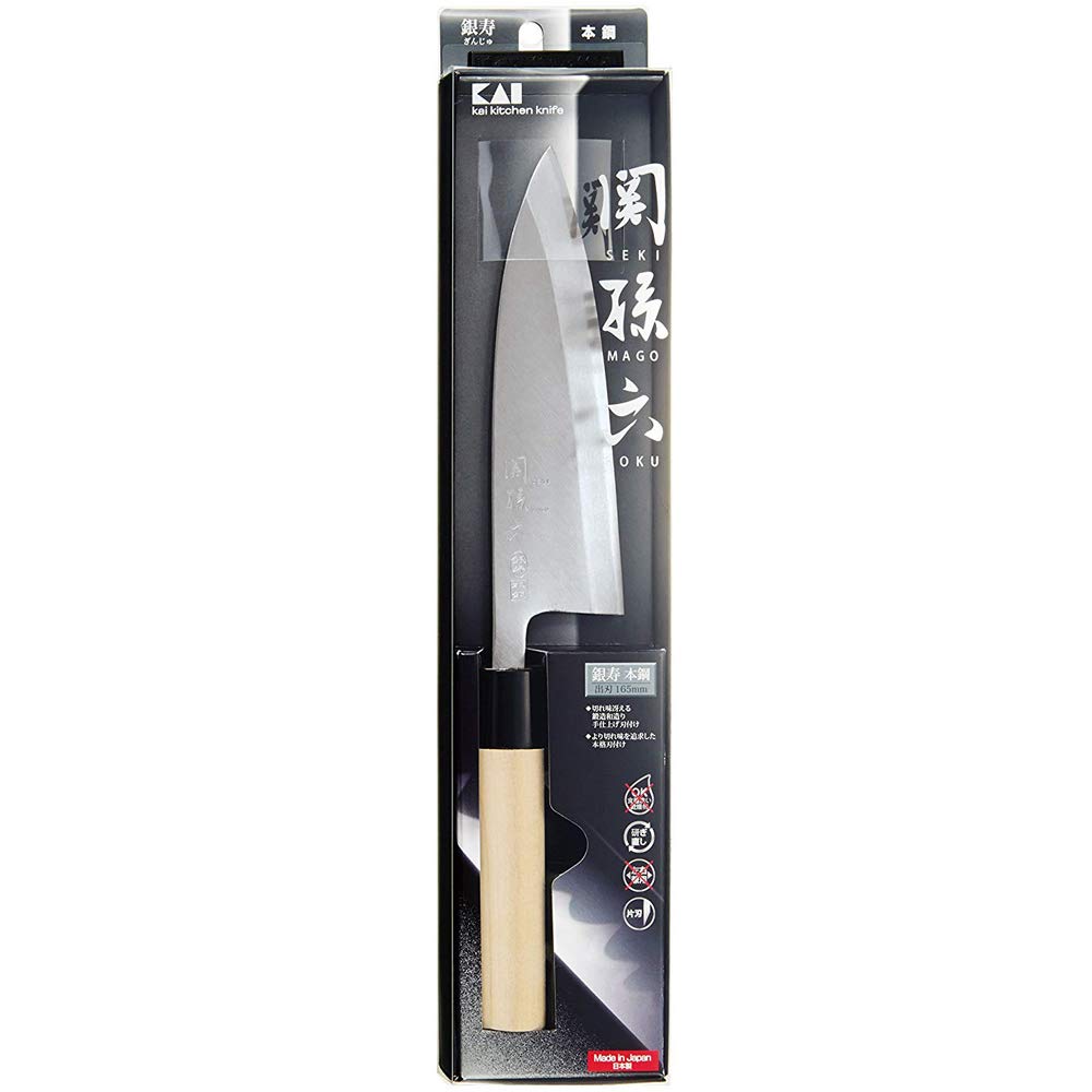 Seki Magoroku Ginju Hon-Kou Carbon Steel Japanese Deba Knife 165 mm AK-5204