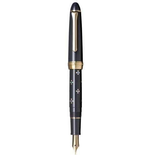 Sailor Classic Ko Maki-e Fountain Pen Floret Dot SV GY, Fine Nib