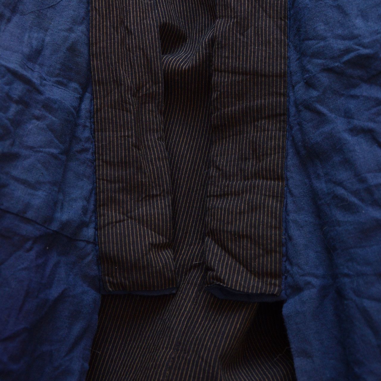 Showa Early-Period Cotton Striped Kimono Nagagi for Men, Japan Vintage