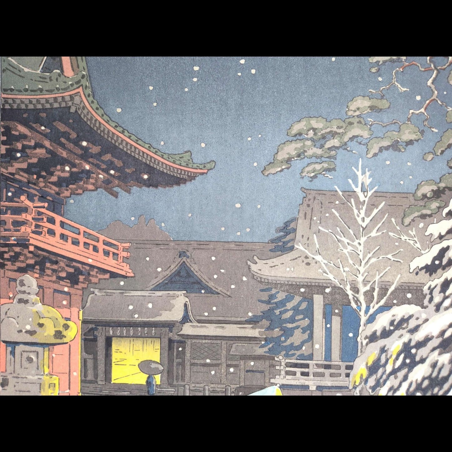 Tsuchiya Koitsu Woodblock Print Nezu Shrine 1932 Later Shin-hanga Impression