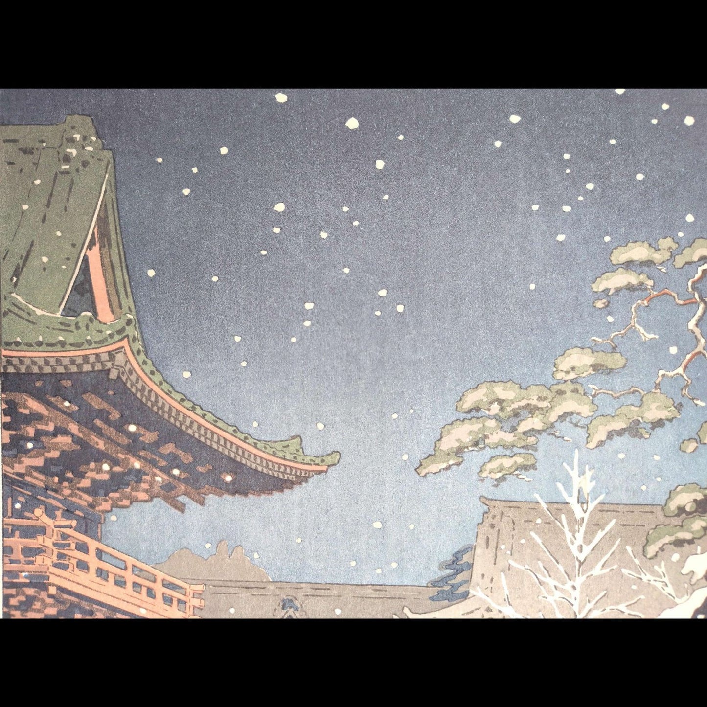Tsuchiya Koitsu Woodblock Print Nezu Shrine 1932 Later Shin-hanga Impression