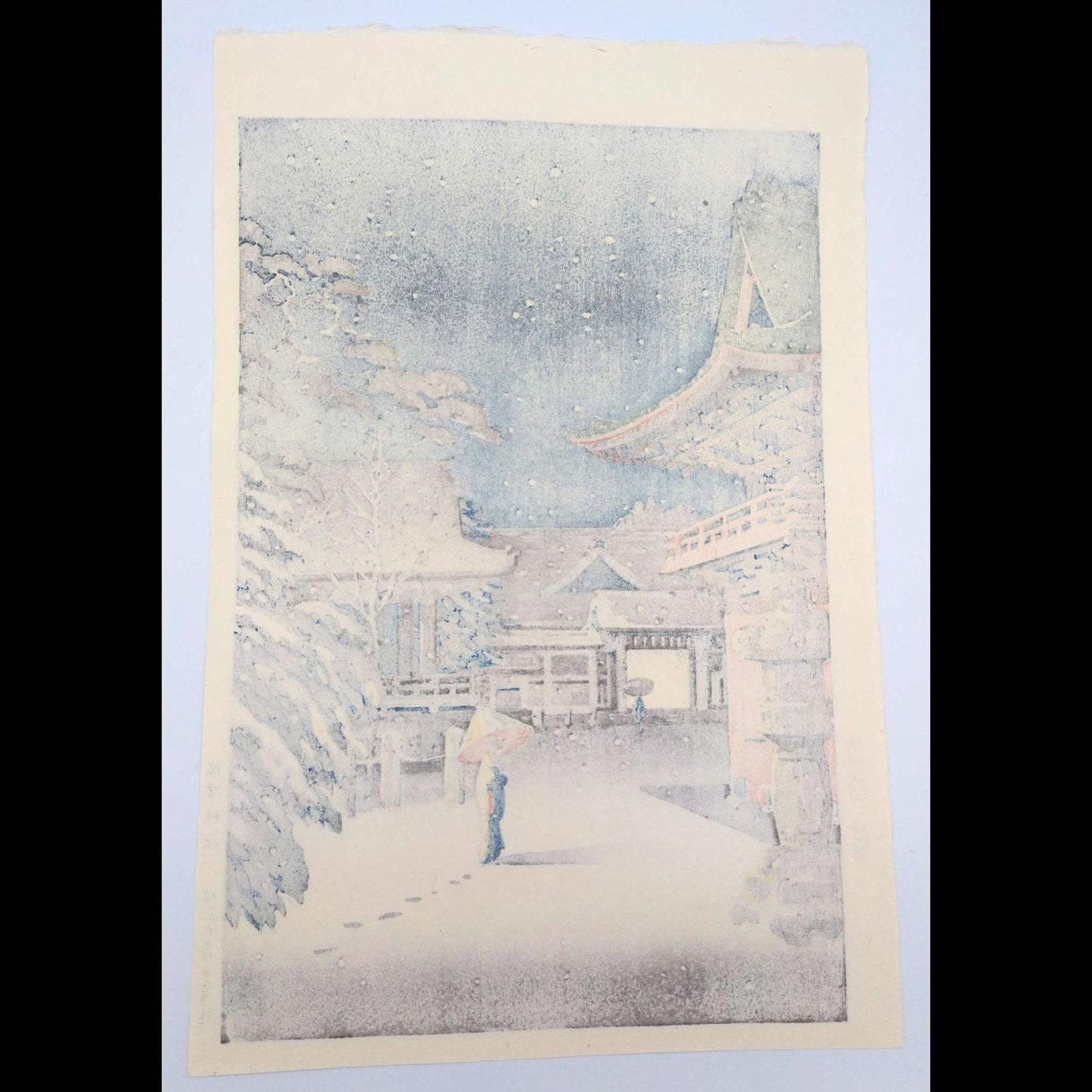 Tsuchiya Koitsu Woodblock Print Nezu Shrine 1932 Later Shin-hanga Impression