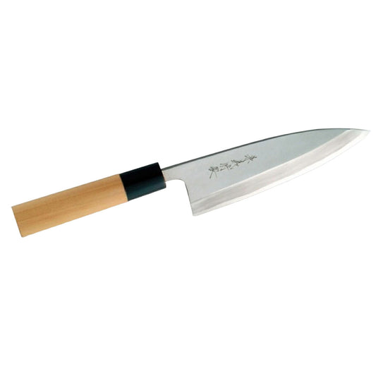 Kaneyoshi Deba Knife 16 cm Japanese Kitchen Knife Buffalo Horn Ferrule, Yasuki Steel