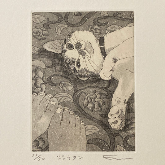 Copperplate Etching Aquatint Print "Carpet" by Emi Sato, Limited Ed. of 50