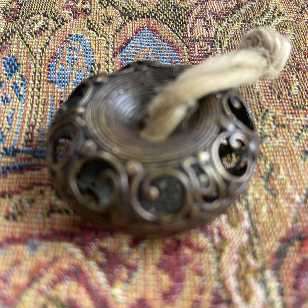 Ryusa Netsuke Manju Type with Openwork Rain Dragon Design, Edo Period