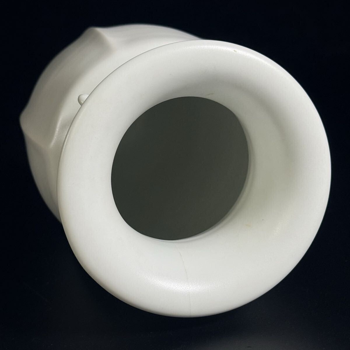 Kyo-yaki Snow-White Porcelain Twin-Ear Vase 23 cm by Miyashita Zenju with Signed Box