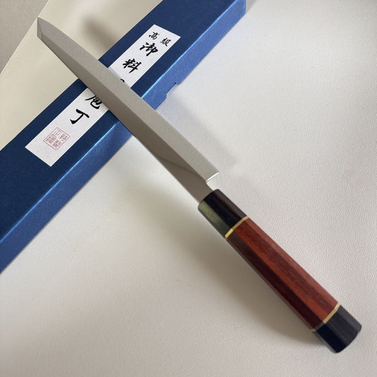 Kiritsuke Yanagiba 270mm Mirror-Polished Sashimi Knife Rosewood Octagonal Handle