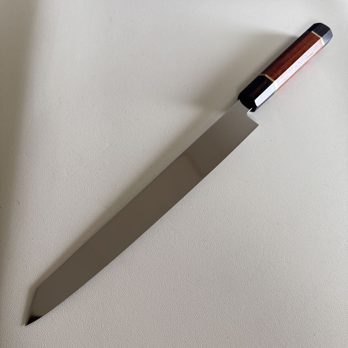 Kiritsuke Yanagiba 270mm Mirror-Polished Sashimi Knife Rosewood Octagonal Handle