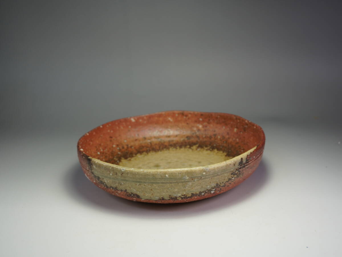 Shigaraki Haiki Ash Container by Takahashi Rakusai, Tea Ceremony, with Signed Box