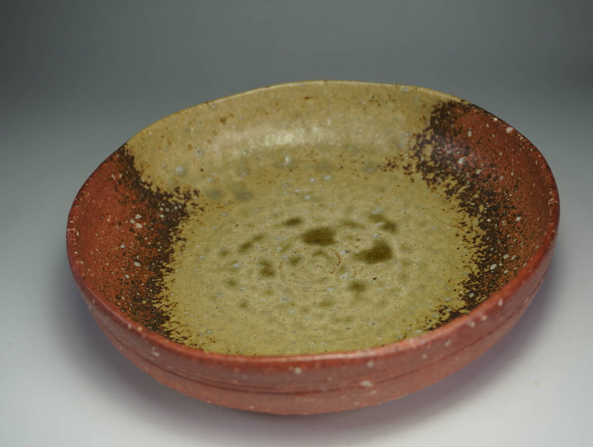 Shigaraki Haiki Ash Container by Takahashi Rakusai, Tea Ceremony, with Signed Box