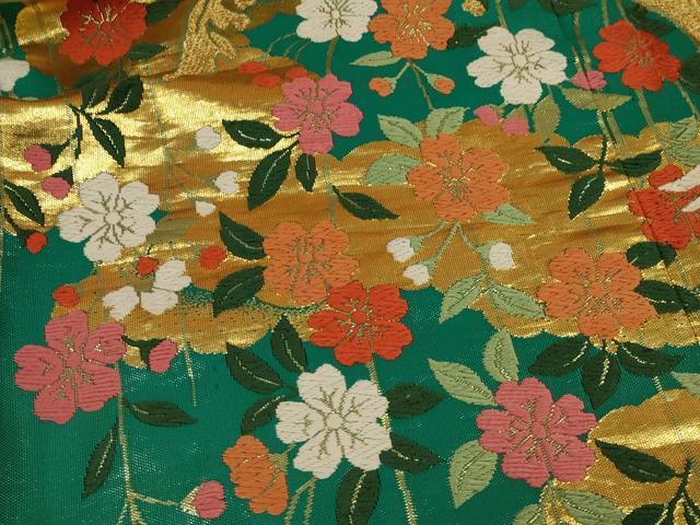 Iro-Uchikake Wedding Kimono Karaori Silk Cranes Waves Gold Thread