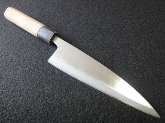 Kanesou Ko-Deba Knife Single Bevel Blade 14.3 cm Total 28.7 cm Spine 4.9 mm