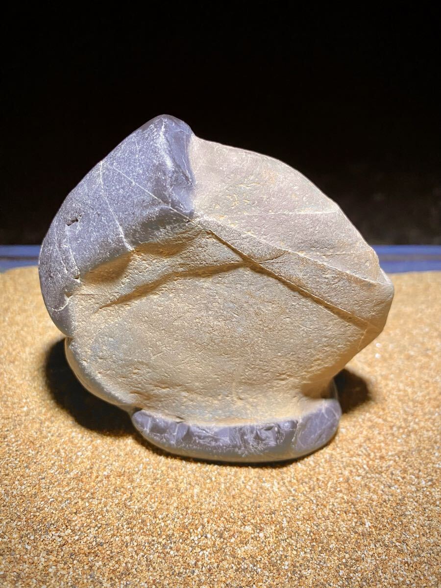 Abekawa-ishi Suiseki Viewing Stone Named Tasuki-gake Natural Pattern Stone