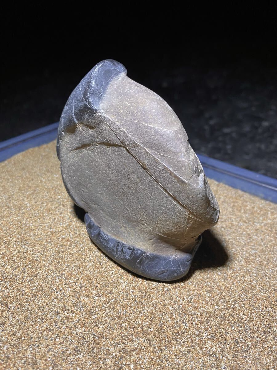 Abekawa-ishi Suiseki Viewing Stone Named Tasuki-gake Natural Pattern Stone