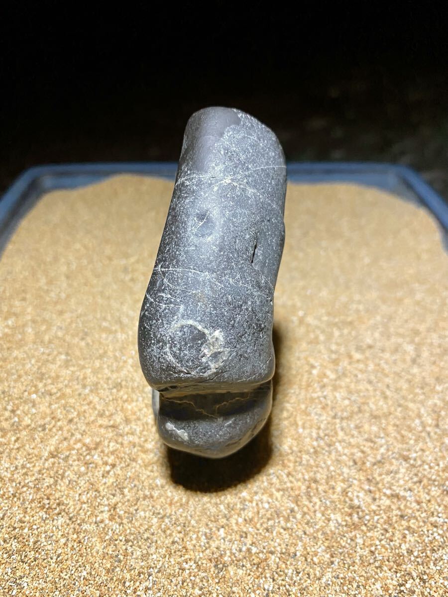 Abekawa-ishi Suiseki Viewing Stone Named Tasuki-gake Natural Pattern Stone