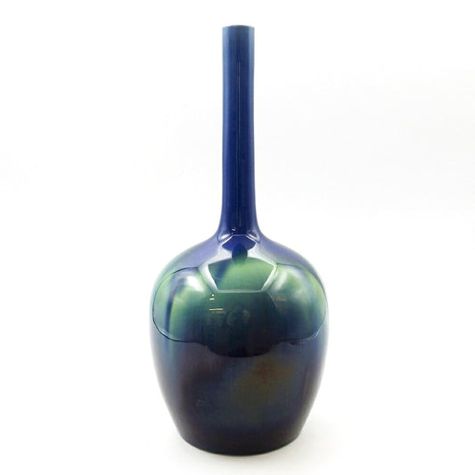 Kutani Ware Hekimei-yu Glaze Vase by Tokuda Masahiko (3rd Tokuda Yasokichi)