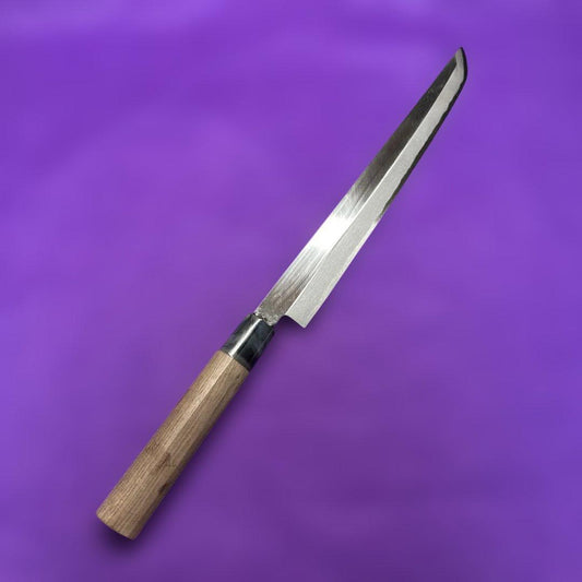 Sakimaru Yanagiba Japanese Sashimi Knife, Single Bevel, Walnut Handle, 9 Sun