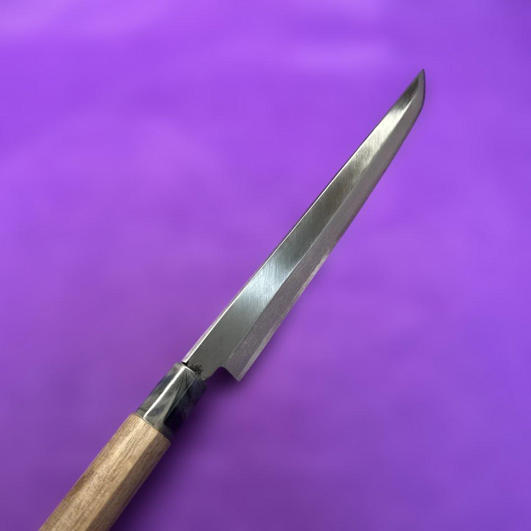 Sakimaru Yanagiba Japanese Sashimi Knife, Single Bevel, Walnut Handle, 9 Sun