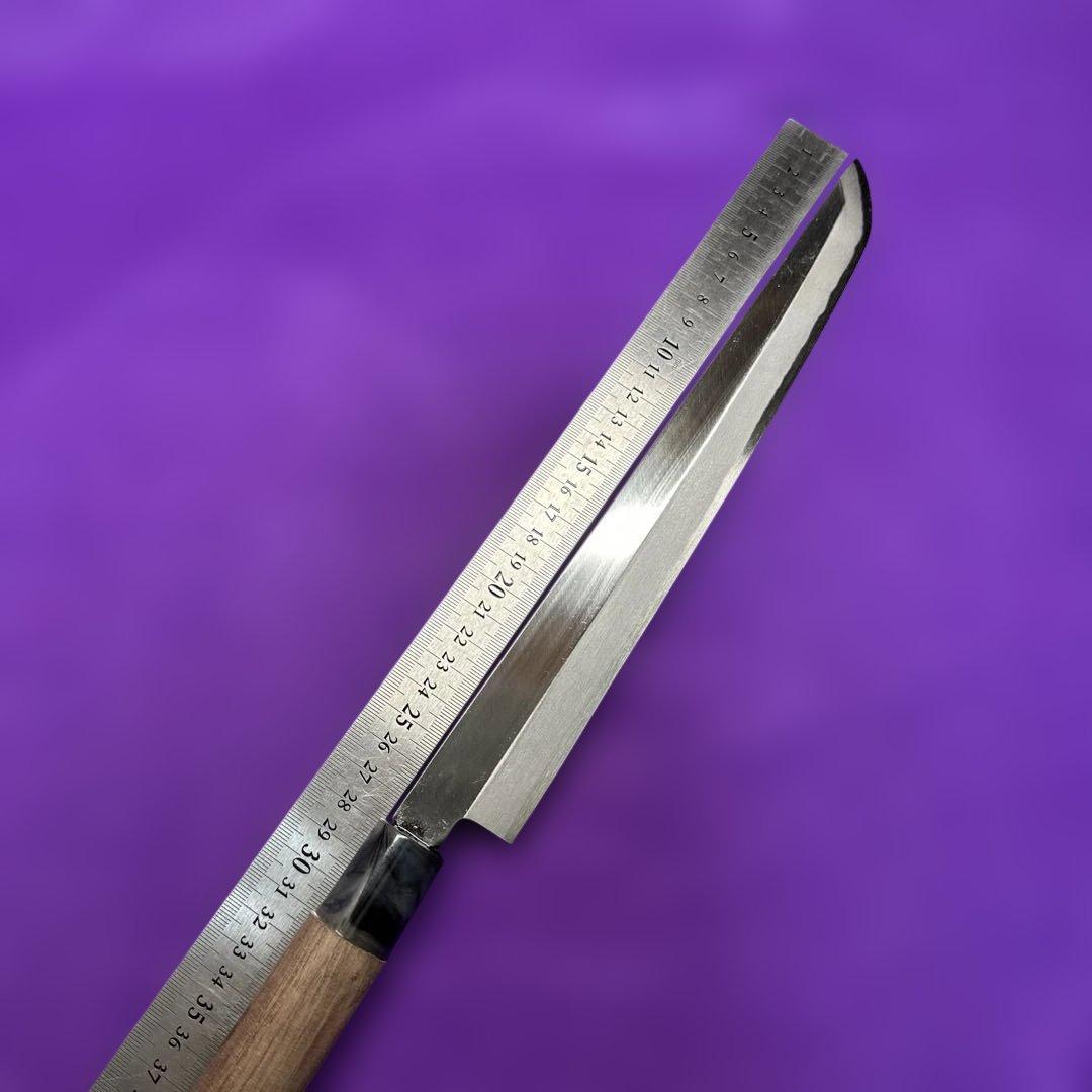 Sakimaru Yanagiba Japanese Sashimi Knife, Single Bevel, Walnut Handle, 9 Sun