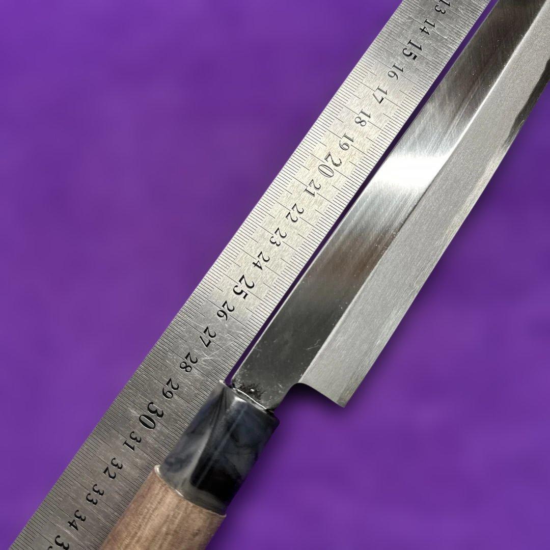 Sakimaru Yanagiba Japanese Sashimi Knife, Single Bevel, Walnut Handle, 9 Sun