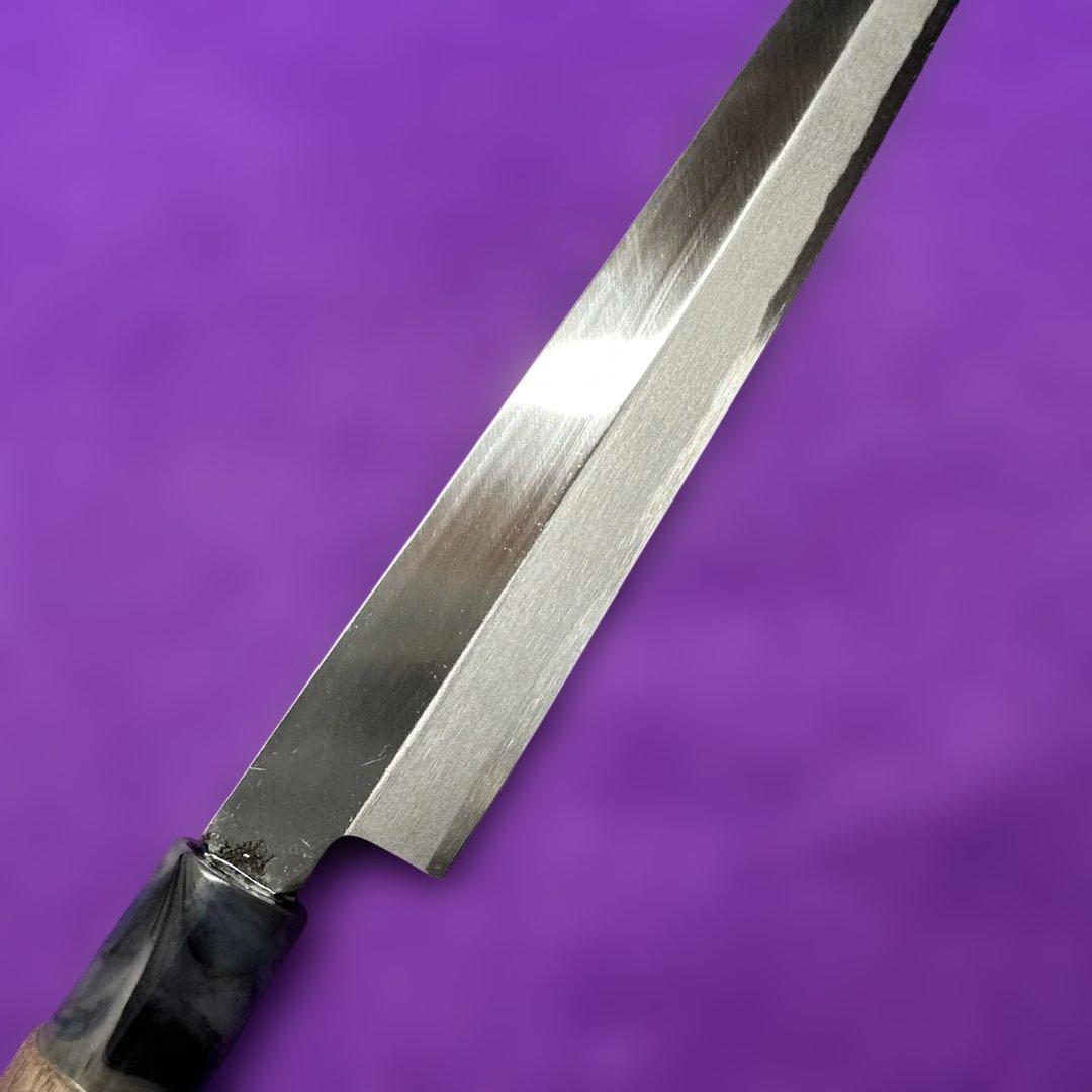 Sakimaru Yanagiba Japanese Sashimi Knife, Single Bevel, Walnut Handle, 9 Sun