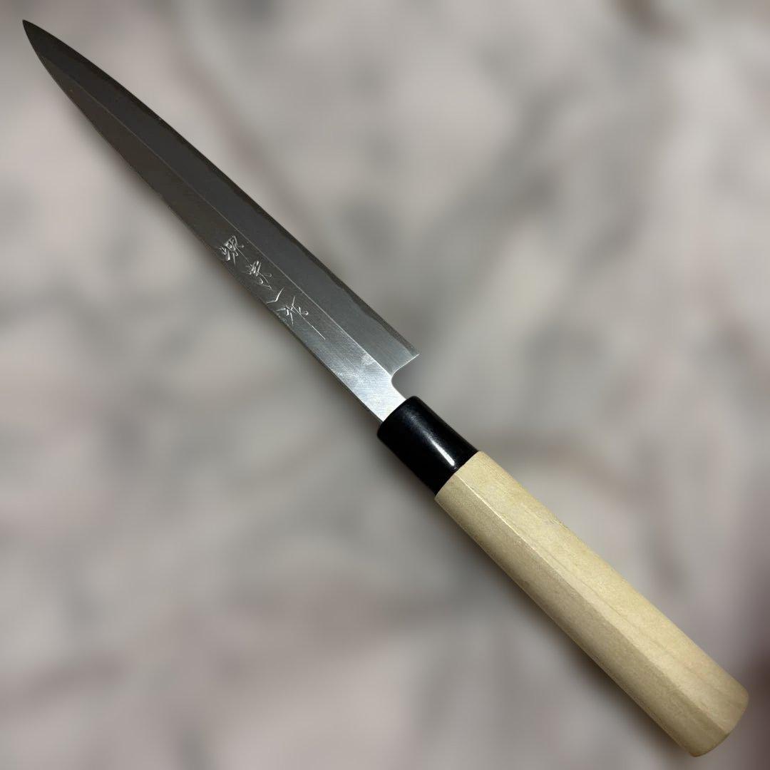 Yanagiba Sashimi Knife Stainless Steel Blade Wooden Handle 23 cm