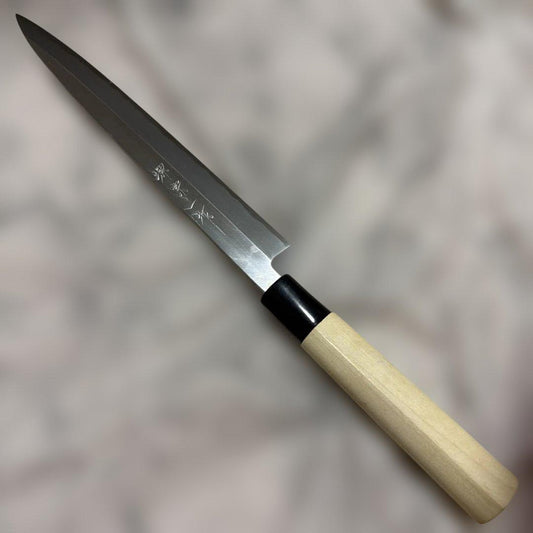 Yanagiba Sashimi Knife Stainless Steel Blade Wooden Handle 23 cm