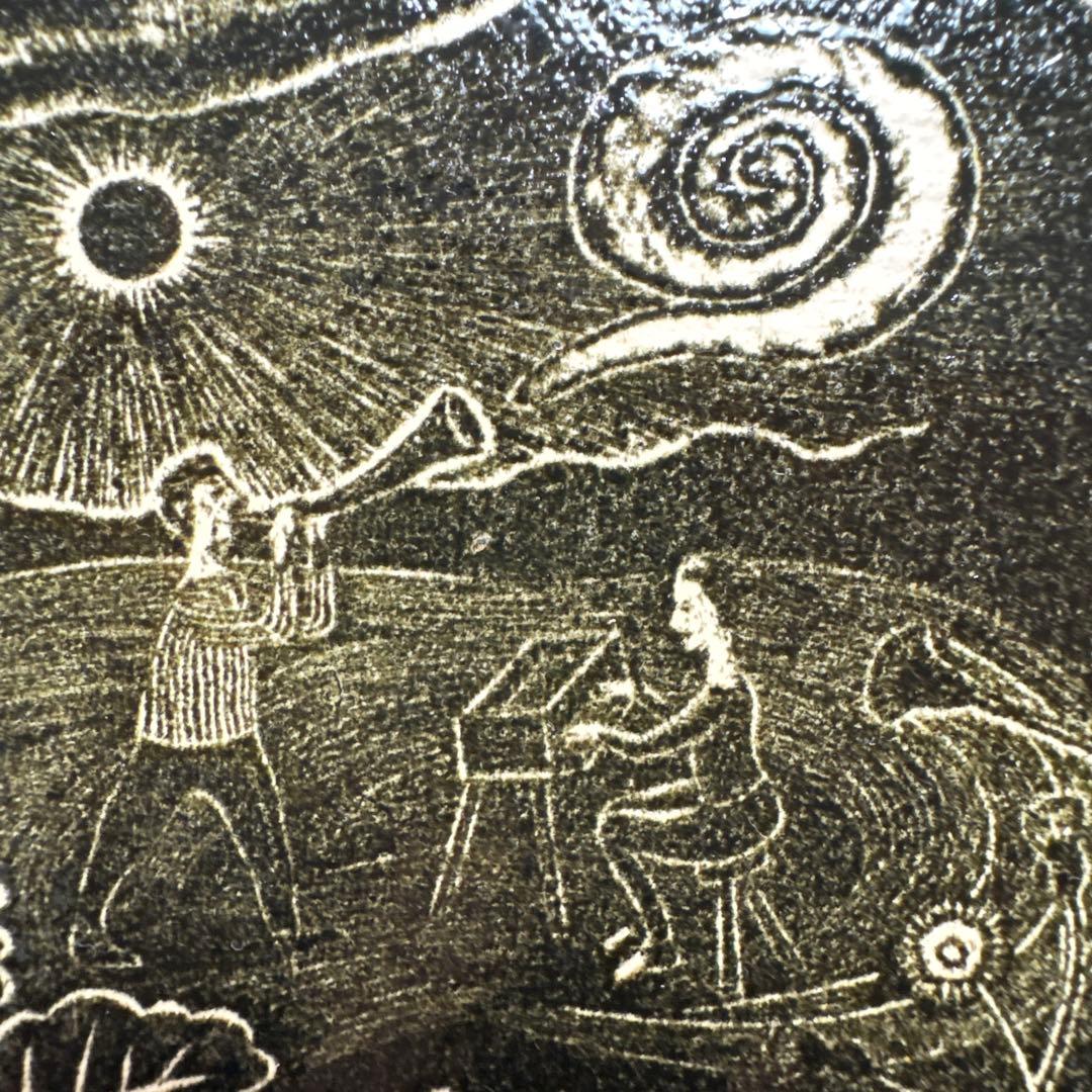 Takao Hiwasaki Wood Engraving 1992 Signed Limited 112/250 Music Theme