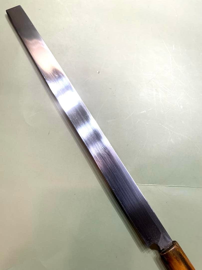 Kuniyuki Takohiki Sashimi Knife Tanren Shirogami Buffalo Horn Handle, 30 cm Blade