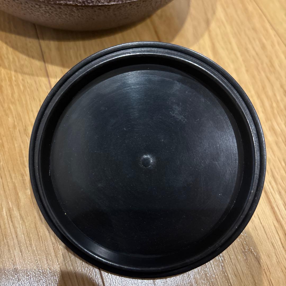 Josei Sato Nambu Tekki Tetsubin Kettle Cast Iron with Tomobako, Plum Finial