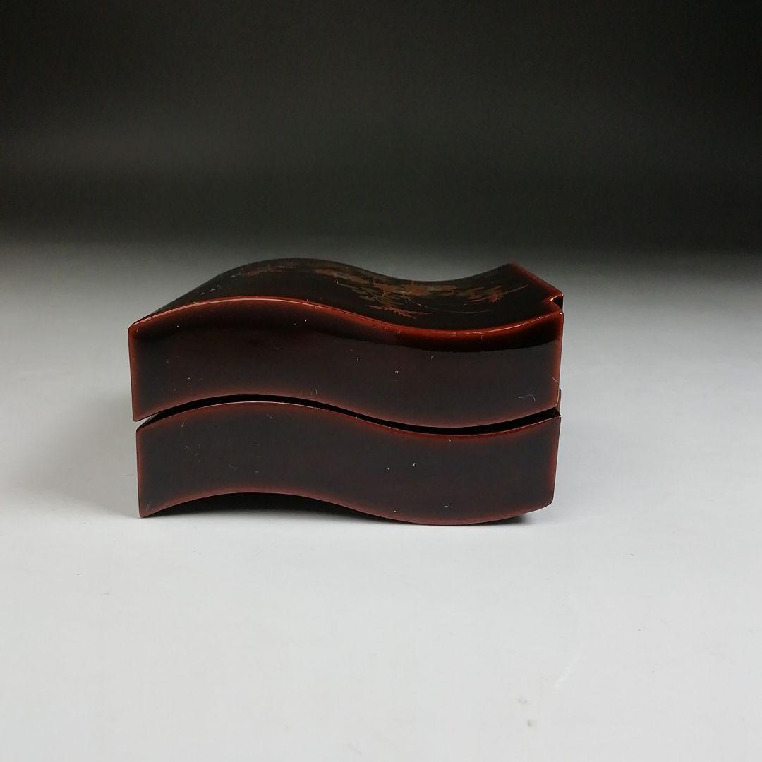 Shintani Shippo Kogo Incense Container Akino Maki-e Kawara-gata with Box