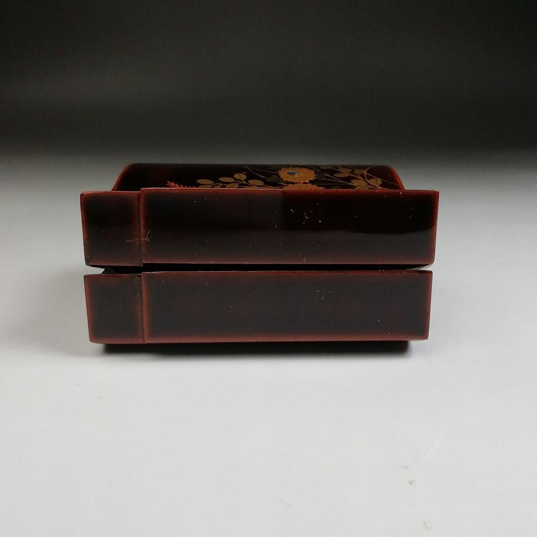 Shintani Shippo Kogo Incense Container Akino Maki-e Kawara-gata with Box