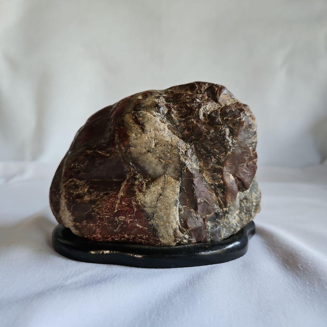 Shikoku Akaishi Polished Viewing Stone Suiseki Natural Red Stone