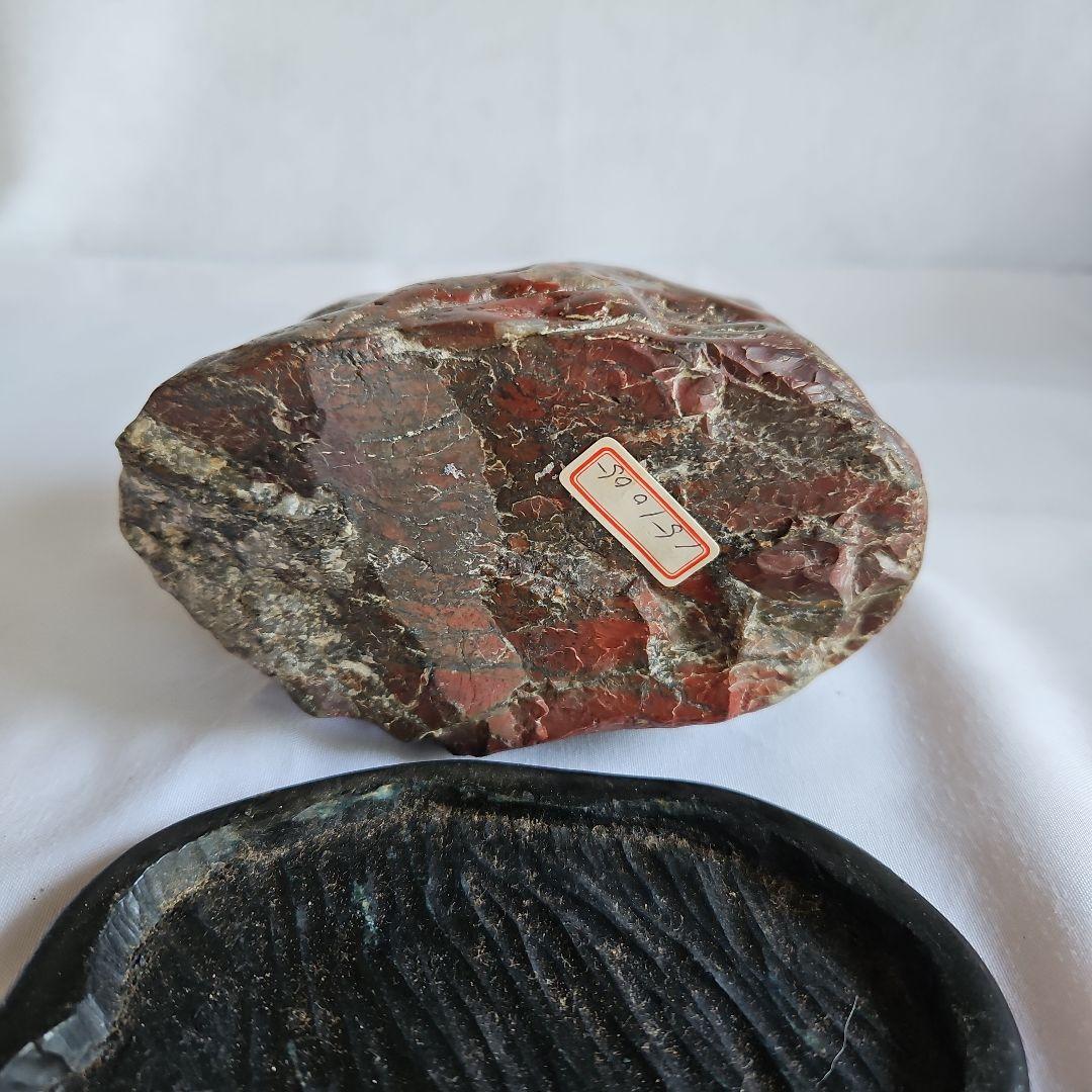 Shikoku Akaishi Polished Viewing Stone Suiseki Natural Red Stone