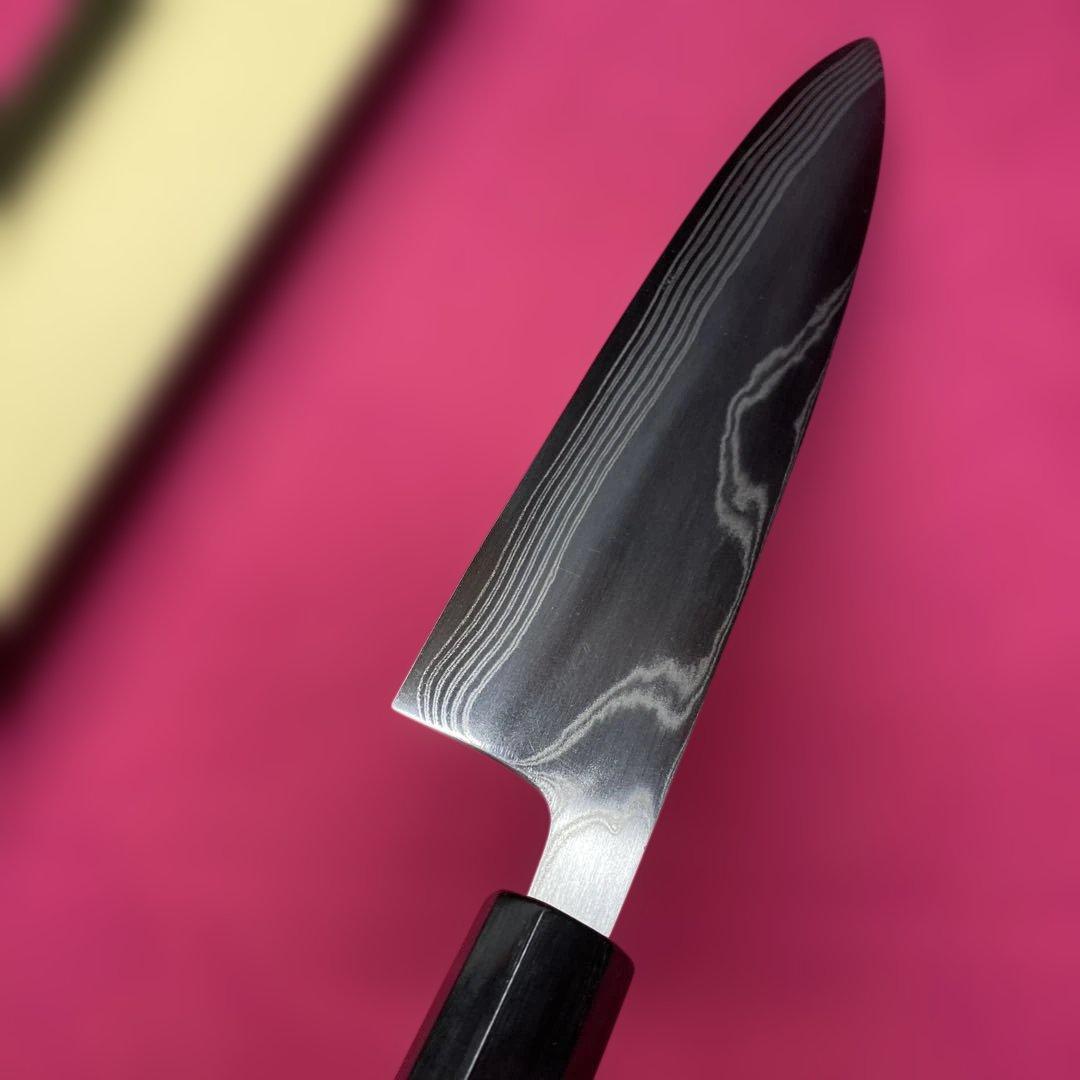 High-Carbon Stainless Steel Gyuto Chef Knife Damascus Suminagashi Double-Edged 210mm