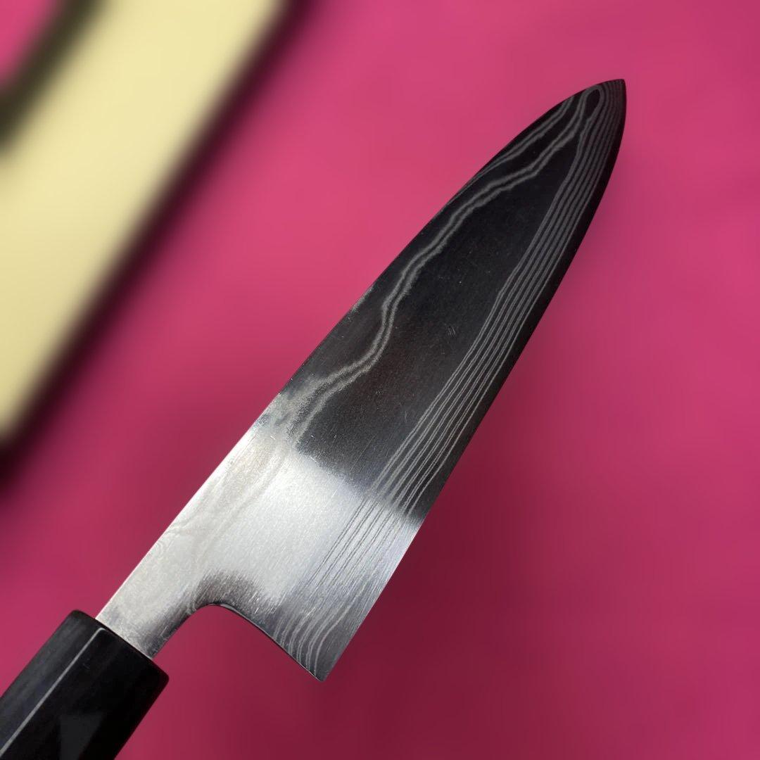High-Carbon Stainless Steel Gyuto Chef Knife Damascus Suminagashi Double-Edged 210mm