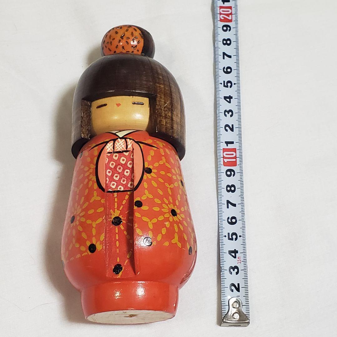 かずを作　高見沢一夫　創作こけし　内閣総理大臣賞受賞作家　約17㎝　昭和レトロ